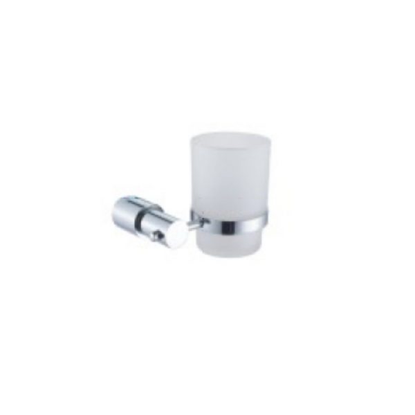 Brass Chrome Holder with Tumble Glass 88006