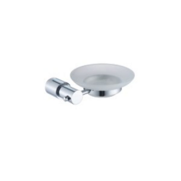 Brass Chrome Holder with Glass Soap Dish 88007